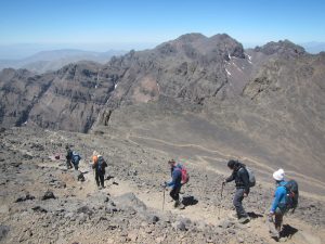 Descending from Toubkal